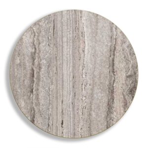 Travertine Silver Grey | Circular | 600 | Edge | 32mm