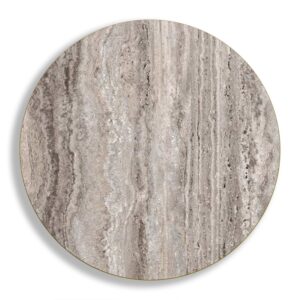 Travertine Silver Grey | Circular | 750 | Edge | 32mm